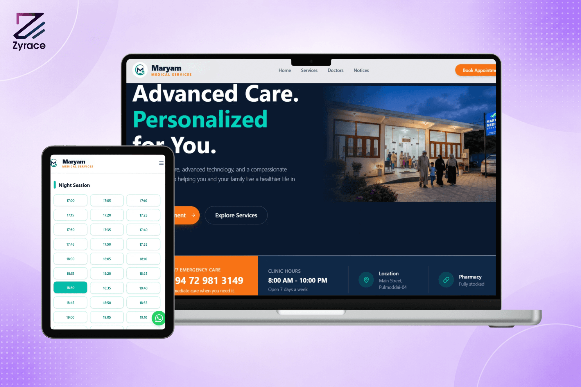 Maryam Medicare - Smart Healthcare Clinic Appointment & Booking System
