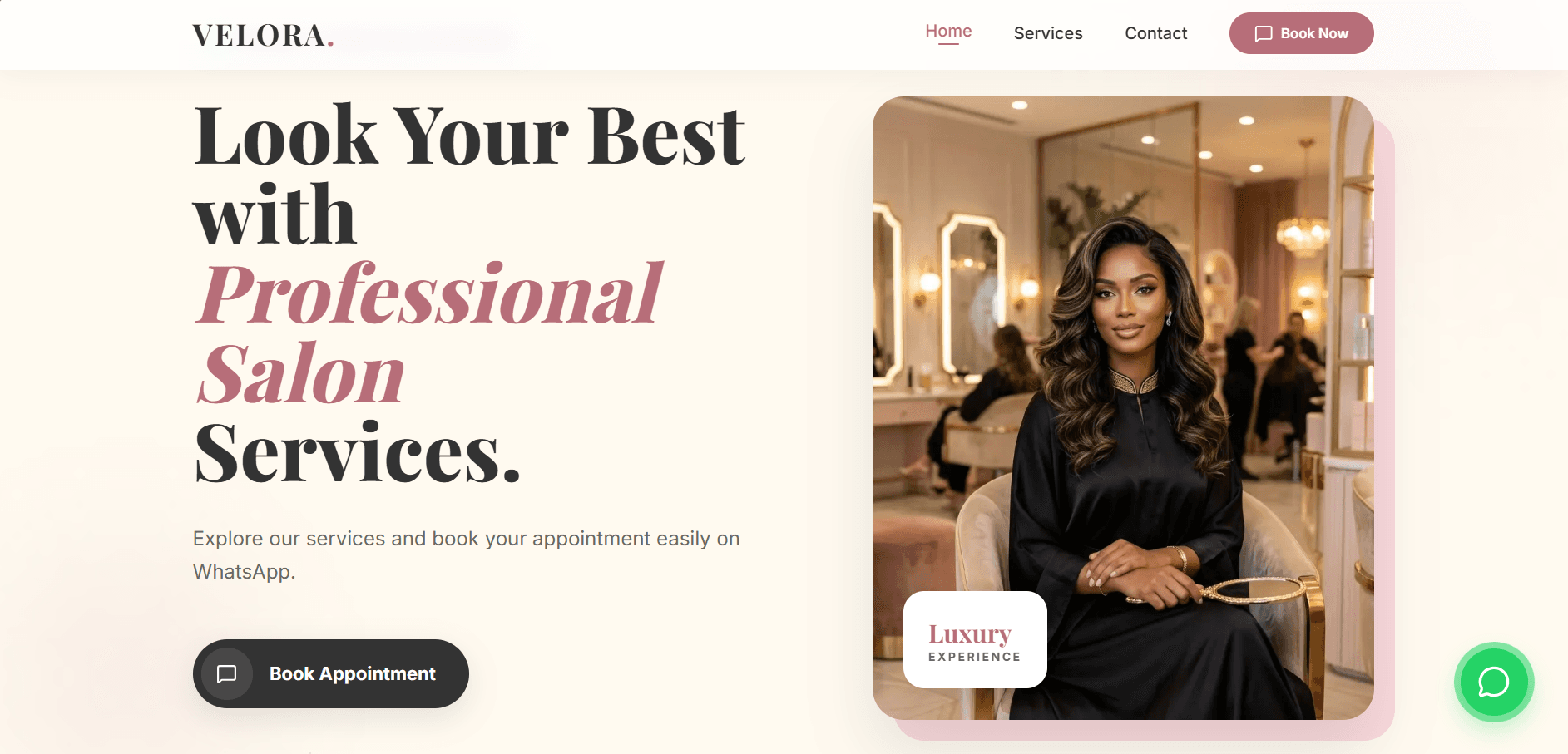Velora Beauty Lounge - Premium Salon with Booking Experience