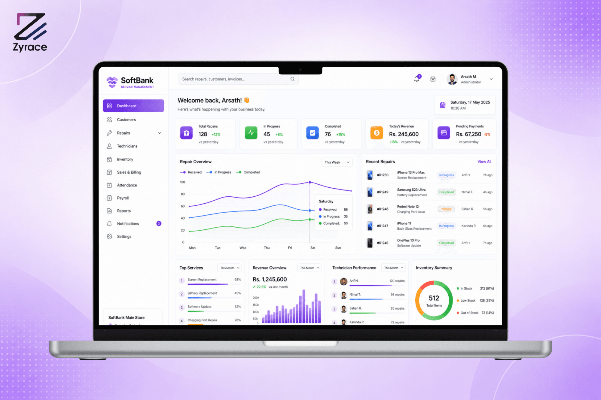 SoftBank - Custom Mobile Repair Shop POS & Business Management Software